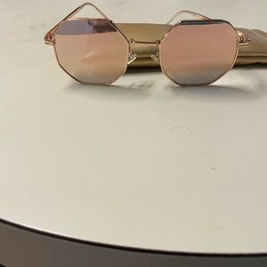 Rose Gold Geometric Sunglasses